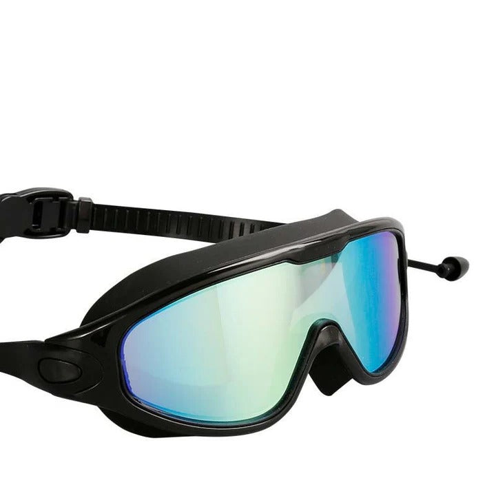 Horizon-Seeker Elite: Ultra-Wide Lens Swimming Goggles for Expanded Sight