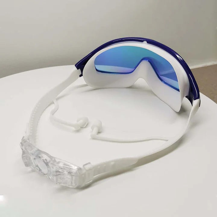 Horizon-Seeker Elite: Ultra-Wide Lens Swimming Goggles for Expanded Sight