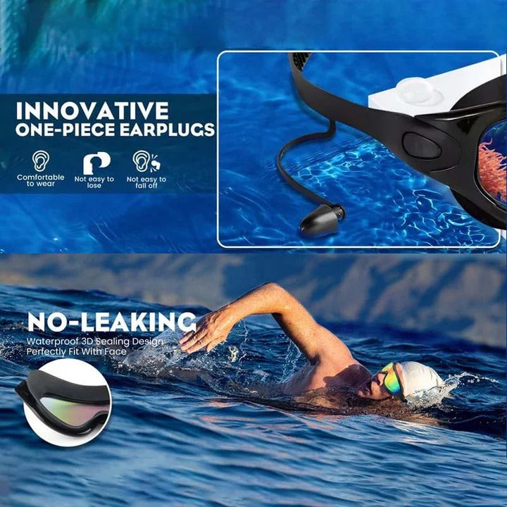 Horizon-Seeker Elite: Ultra-Wide Lens Swimming Goggles for Expanded Sight