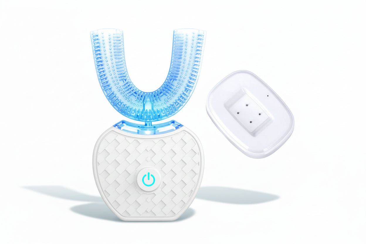 The Chroma-White Pro: Blue Light Infused Ultrasonic Toothbrush for Stain Logic